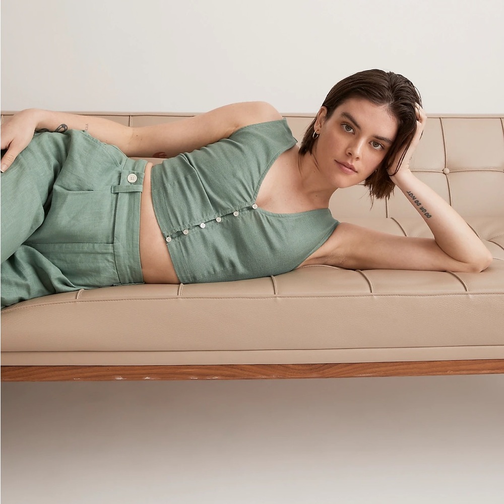NWT Madewell Linen Crop Top